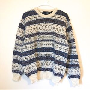 Lord & Taylor 100% Wool Chunky Knit Sweater Large
